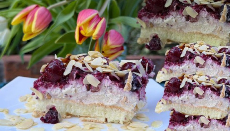 Pavlova proteică cu eritritol și stevie (cu făină de lupin)
